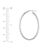 4mm x 42mm Diamond-Cut Oval Hoop Earrings