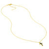 Black Enamel Cross Adjustable Necklace