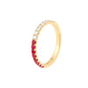 50/50 Ruby &amp; Diamond Stackable Band