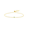 Mini Emerald Bezel Bolo Bracelet