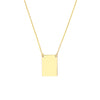 Engravable Rectangle Plate Adj. Necklace