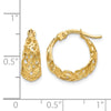 10K Polished Hinged Hoop Earrings