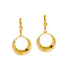 Puffy Tapered Circle Drop Earrings