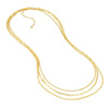 Rolo/Paper Clip/Curb Triple Chain Necklace