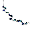 Teal Sapphire and Blue Blossom Necklace