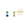 Emerald &amp; Sapphire Stud Earrings