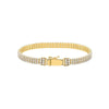Plated Sterling Silver Triple CZ Row Bracelet