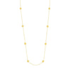 Sterling Silver Polished Bead Station Long Necklace
