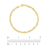 Diamond-Cut Hollow Bead Link Bracelet