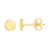 Mini Disc Stud Earrings on Post Back
