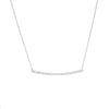 Curved Bar Adj. Necklace with 1/5tcw Diamond