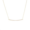 Curved Bar Adj. Necklace with 1/5tcw Diamond