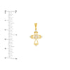Open Filigree CZ Cross Pendant