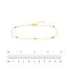 D/C and Mini Polished Bead Adjustable Anklet