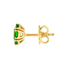 2.5mm Tsavorite &amp; Diamond Cluster Stud Earrings