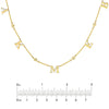 Initial &amp; Diamond Bezel Station Necklace