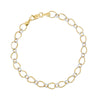 Two-Tone Open Teardrop Link Bracelet