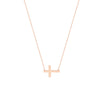 Sideways Mini Cross Adjustable Necklace