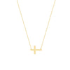 Sideways Mini Cross Adjustable Necklace