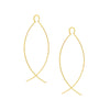 Curved Wire Threader Earrings