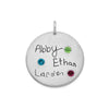 Sterling Silver /Rhodium-plated Signature with Birthstones Pendant