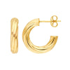 10mm ID Twisted Open Hoop Earrings