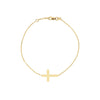 Sideways Mini Cross Adjustable Bracelet