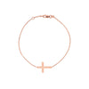 Sideways Mini Cross Adjustable Bracelet