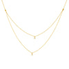 Diamond Drops Necklace on D/C Bead Chain