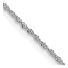 14K White Gold .8mm Sparkle Singapore Chain