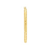 3mm x 42mm Diamond-Cut Oval Hoop Earrings