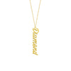 7mm Vertical Script Font Necklace
