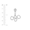 Sterling Silver CZ Teardrop and Open Bubble Earring Jackets