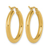 10K Polished Hinged Hoop Earrings