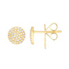 Pave Diamond Round Stud Earrings (1/5tcw)
