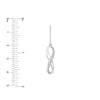 Dangle 1/2 CZ Infinity Earrings