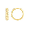 Medium Ribbed Polished Hoops