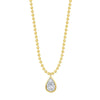 Smiling Rocks 1.00Ct E-F/SI1 Lab Grown Solitaire Diamond with Bead Ball Necklace