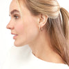 3mm x 20mm Diamond-Cut Hoop Earrings