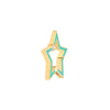 Diamond Bezel Turq Enamel Star Push Lock