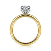 14K White-Yellow Gold Oval Diamond Engagement Ring
