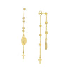 Cross/Virgin Mary Drop Earrings
