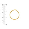 3mm x 40mm Polished Hoop Earrings