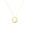 Tapered Puffy Circle Pendant Necklace