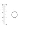 3mm x 25mm Polished Hoop Earrings