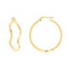 Square Tubing Wave Hoop Earrings