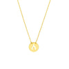 So You Cutout Wishbone Mini Disc Adjustable Necklace