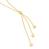 Triple Bead Dangle Lariat Necklace