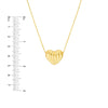 Fluted Heart Pendant Necklace