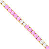1-1/8tcw Diamond &amp; 3.49ct Pink Sapphire Tennis Bracelet